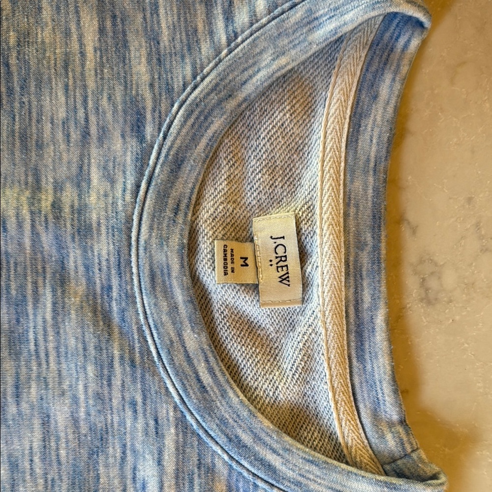 J Crew Blue Striped sweatshirt . Size M. Matching jogger available to bundle - Picture 2 of 3